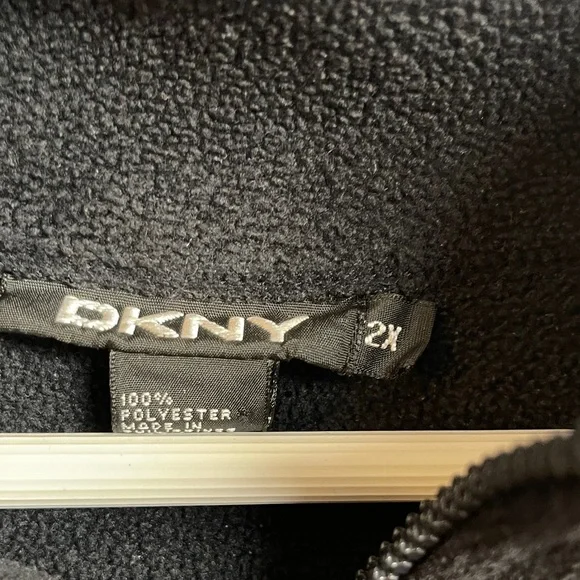 Donna Karan Navy Blue Half-Zip Fleece - Picture 3 of 5